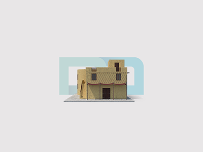 سكن من الطين 1 غرفة
